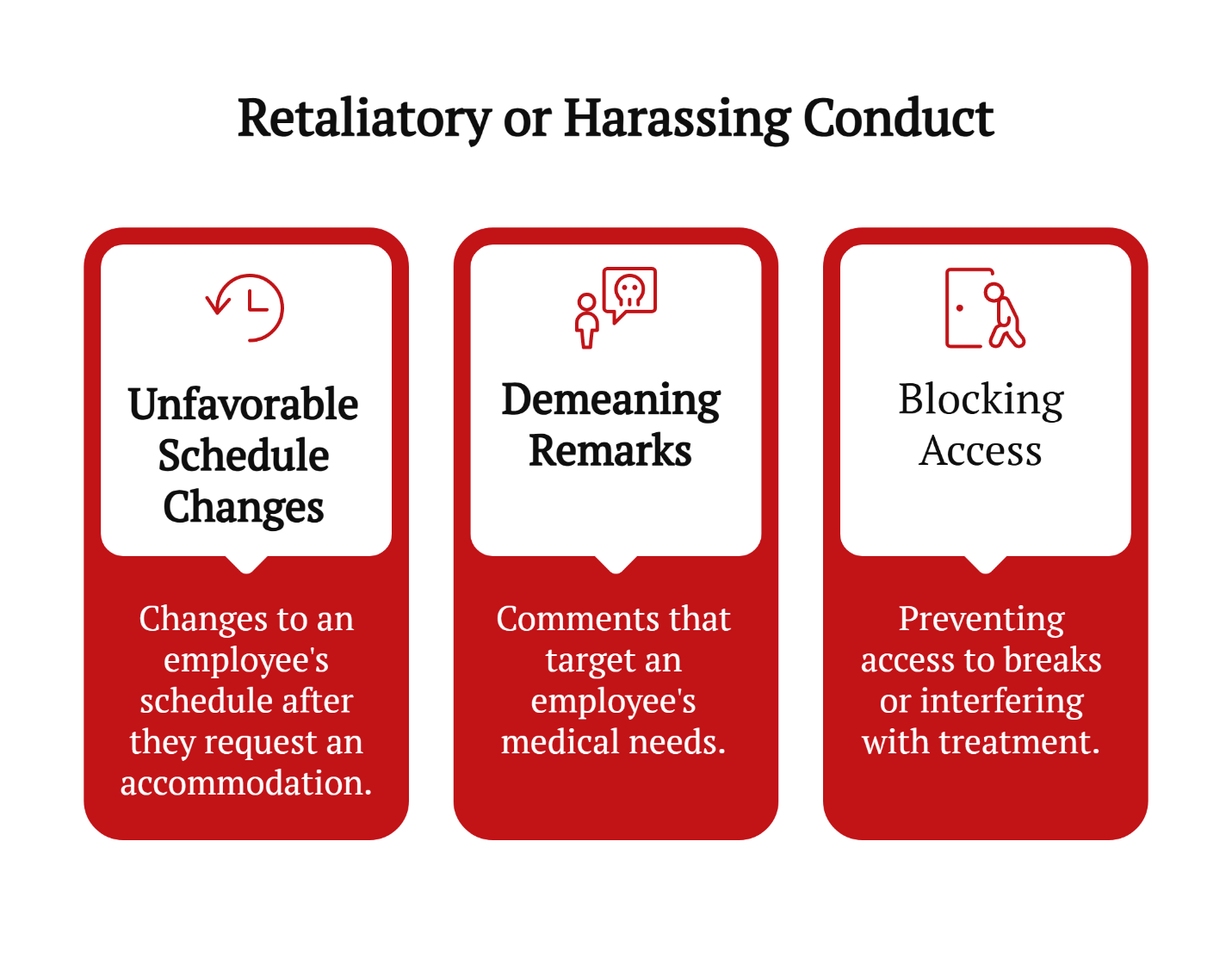 retaliatory or harassing conduct