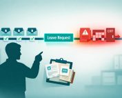 Illustration of a highlighted timeline showing sudden write-ups and schedule changes after a family-care leave request.